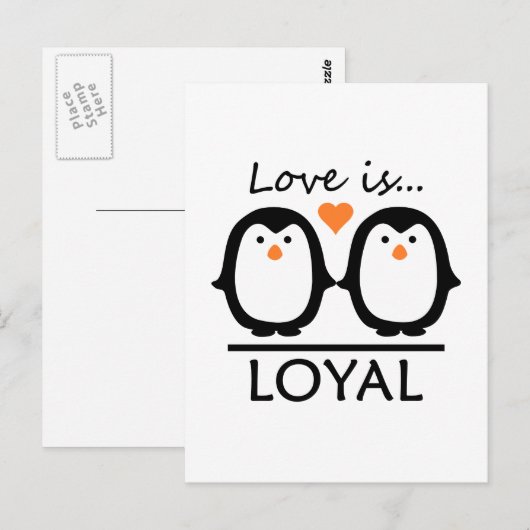 Penguin Love Briefkaart (Voorkant / Achterkant)