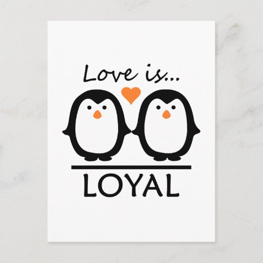 Penguin Love Briefkaart (Voorkant)