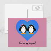 Penguin Love Briefkaart (Voorkant / Achterkant)