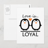 Penguin Love Briefkaart (Voorkant / Achterkant)