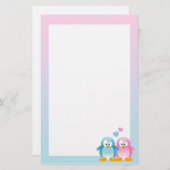 Penguin Love Briefpapier (Voorkant / Achterkant)