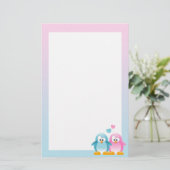Penguin Love Briefpapier (Staand voorkant)
