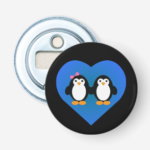 Penguin Love Button Flesopener