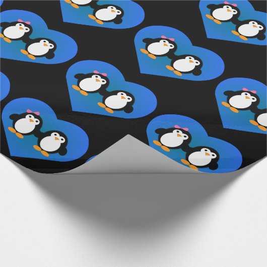 Penguin Love Cadeaupapier (Hoek)