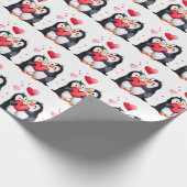 Penguin Love Cadeaupapier (Hoek)