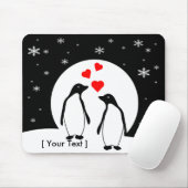 Penguin Love Couple Mousepad Muismat (Met muis)