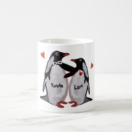 Penguin Love Couple Mugs Koffiemok (Center)