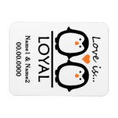 Penguin Love custom magnet Magneet (Horizontaal)
