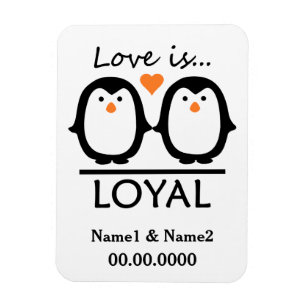 Penguin Love custom magnet Magneet