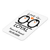 Penguin Love custom magnet Magneet (Linkerzijde)