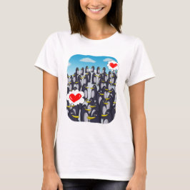 Penguin Love for Valentijns T-shirt