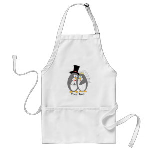 Penguin Love gepersonaliseerd Schort