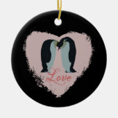 Penguin Love Heart Ornament (Voorkant)