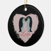 Penguin Love Heart Ornament (Links)