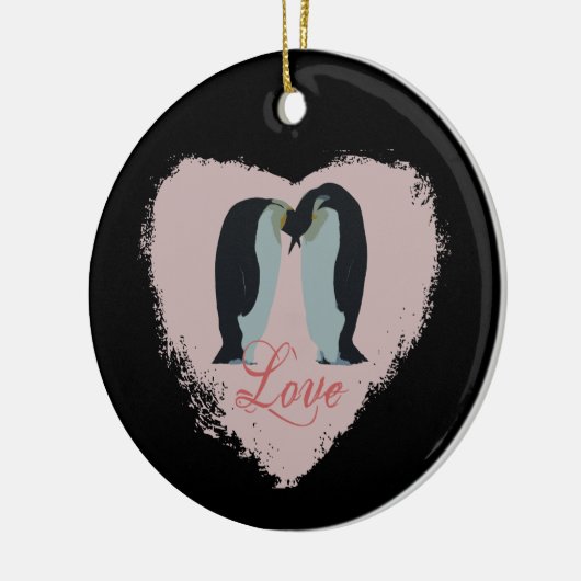 Penguin Love Heart Ornament (Links)