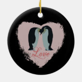 Penguin Love Heart Ornament (Achterkant)
