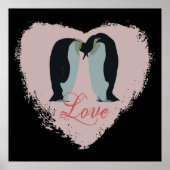 Penguin Love Heart Poster (Voorkant)