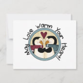 Penguin Love Holiday Tshirts and Gifts Feestdagenkaart (Voorkant)
