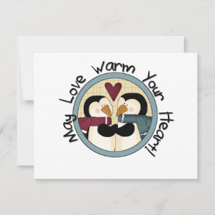 Penguin Love Holiday Tshirts and Gifts Feestdagenkaart