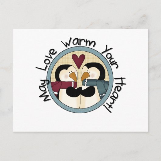 Penguin Love Holiday Tshirts and Gifts Feestdagenkaart (Voorkant)