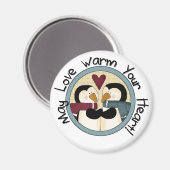 Penguin Love Holiday Tshirts and Gifts Magneet (Voorkant / Achterkant)