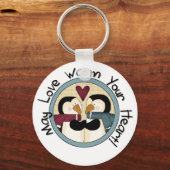 Penguin Love Holiday Tshirts and Gifts Sleutelhanger (Voorkant)