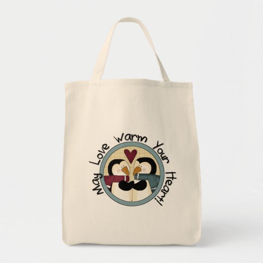 Penguin Love Holiday Tshirts and Gifts Tote Bag (Voorkant)