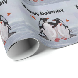 Penguin Love Jubileum Cadeaupapier