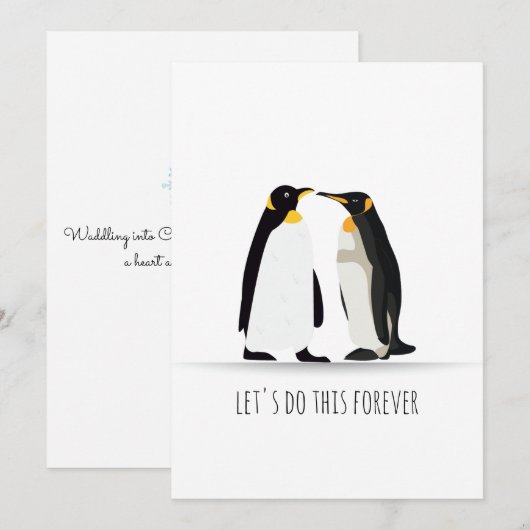 PENGUIN LOVE KAART (Voorkant / Achterkant)