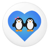 Penguin Love Keramische Knop (Voorkant)