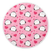 Penguin Love Keramische Knop (Voorkant)