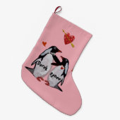 Penguin Love-kerstkussen Grote Kerstsok (Voorkant (Hangend))
