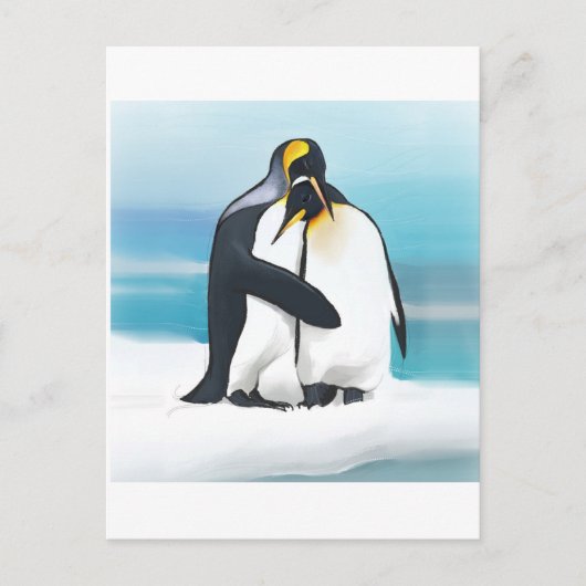 Penguin Love Kisses Briefkaart (Voorkant)