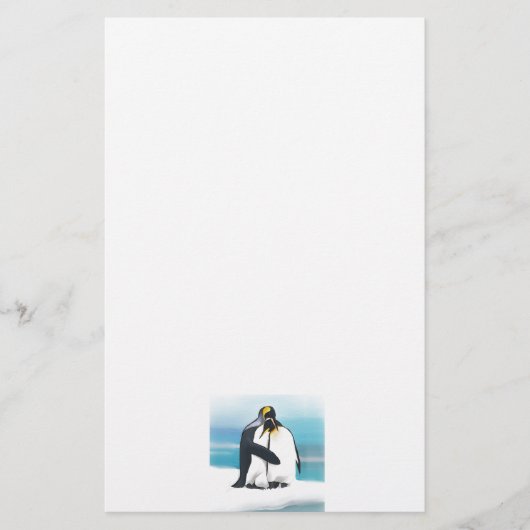 Penguin Love Kisses Briefpapier (Voorkant)