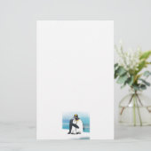 Penguin Love Kisses Briefpapier (Staand voorkant)
