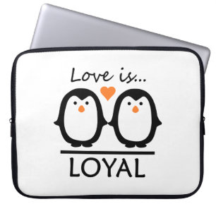 Penguin Love-laptophoezen Laptop Sleeve