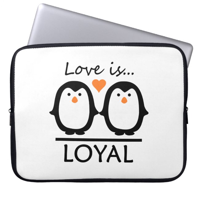 Penguin Love-laptophoezen Laptop Sleeve (Voorkant)