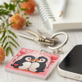Penguin Love Message From Husband Acrylic Keychain (Voorkant Rechts)
