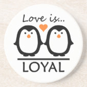 Penguin Love onderzetter (Voorkant)