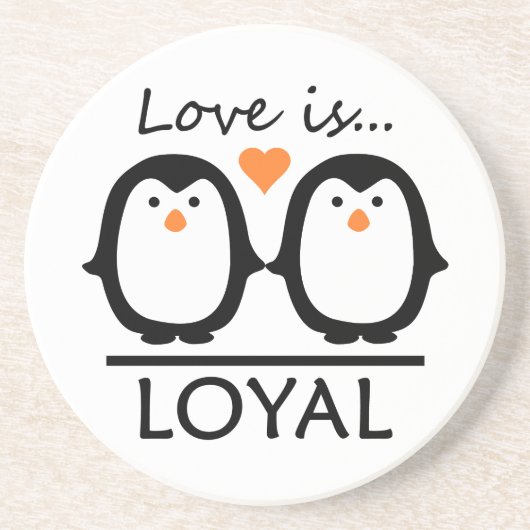Penguin Love onderzetter (Voorkant)