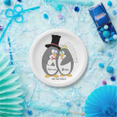 Penguin Love Papieren Bordje (Feest)
