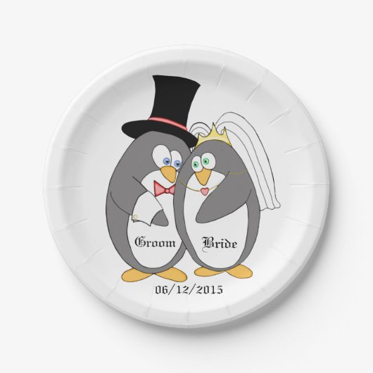 Penguin Love Papieren Bordje (Voorkant)