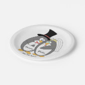 Penguin Love Papieren Bordje (Gekanteld)