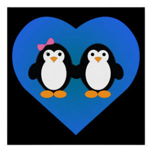 Penguin Love Perfect Poster