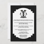 Penguin Love repetitie uitnodiging voor het diner (Voorkant)