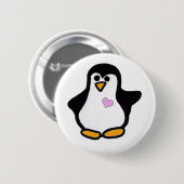 Penguin Love Ronde Button 5,7 Cm (Voorkant /achterkant)