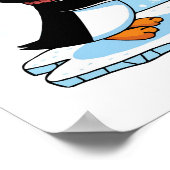 Penguin Love: Schattige 'Heart Melting' Couple Art Poster (Hoek)