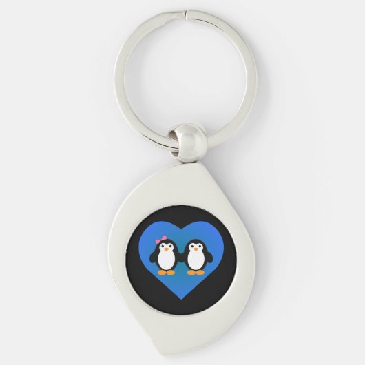 Penguin Love Sleutelhanger (Voorkant)