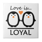 Penguin Love tegel Tegeltje (Voorkant)