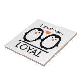 Penguin Love tegel Tegeltje (Zijkant)
